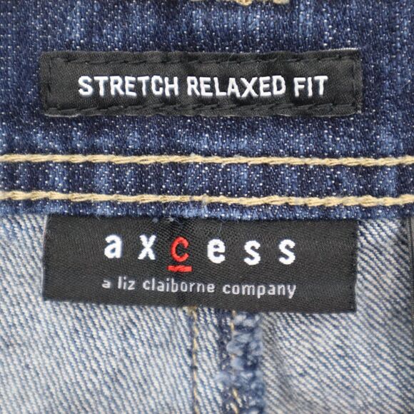 Axcess Pants Womens 12 Blue Bootcut Stretch Denim Mid Rise Button Zip Jeans - Picture 2 of 16